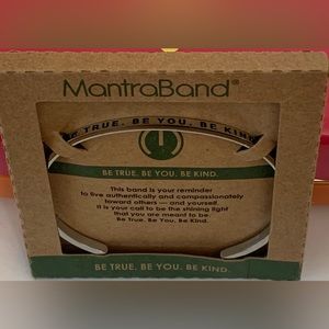 Silver Mantraband - Be True. Be You. Be Kind.